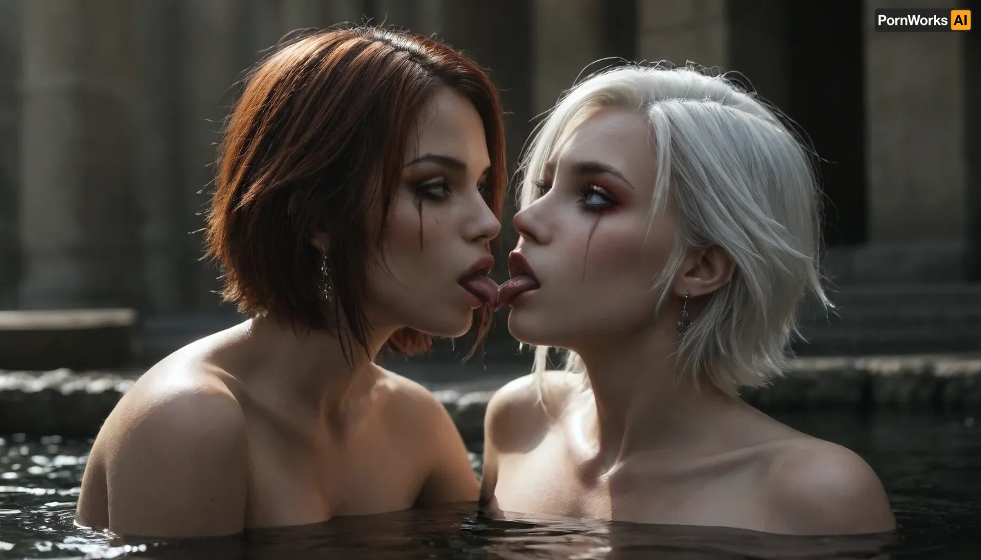 Uhd 8k passion: a sensual dance of love in the castle jacuzzi - two asian redheads find ecstasy