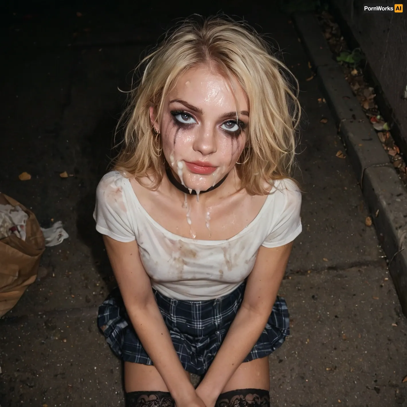 Above the trash: a night of bukkake - a tale of unexpected seduction