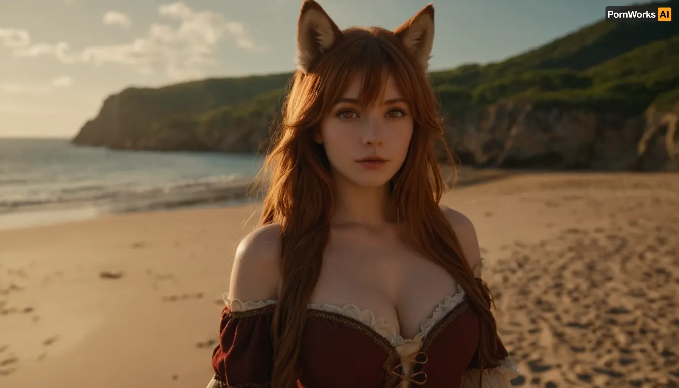 Beautiful sexy raphtalia, standing on a beach of a fantasy world, sunny day, raphtalia, red, eyes, brown, hair, girl, long, ears, <lora:SDXL_Raphtalia:.8>, woman, <lora:xyzgirl-000002:.8>