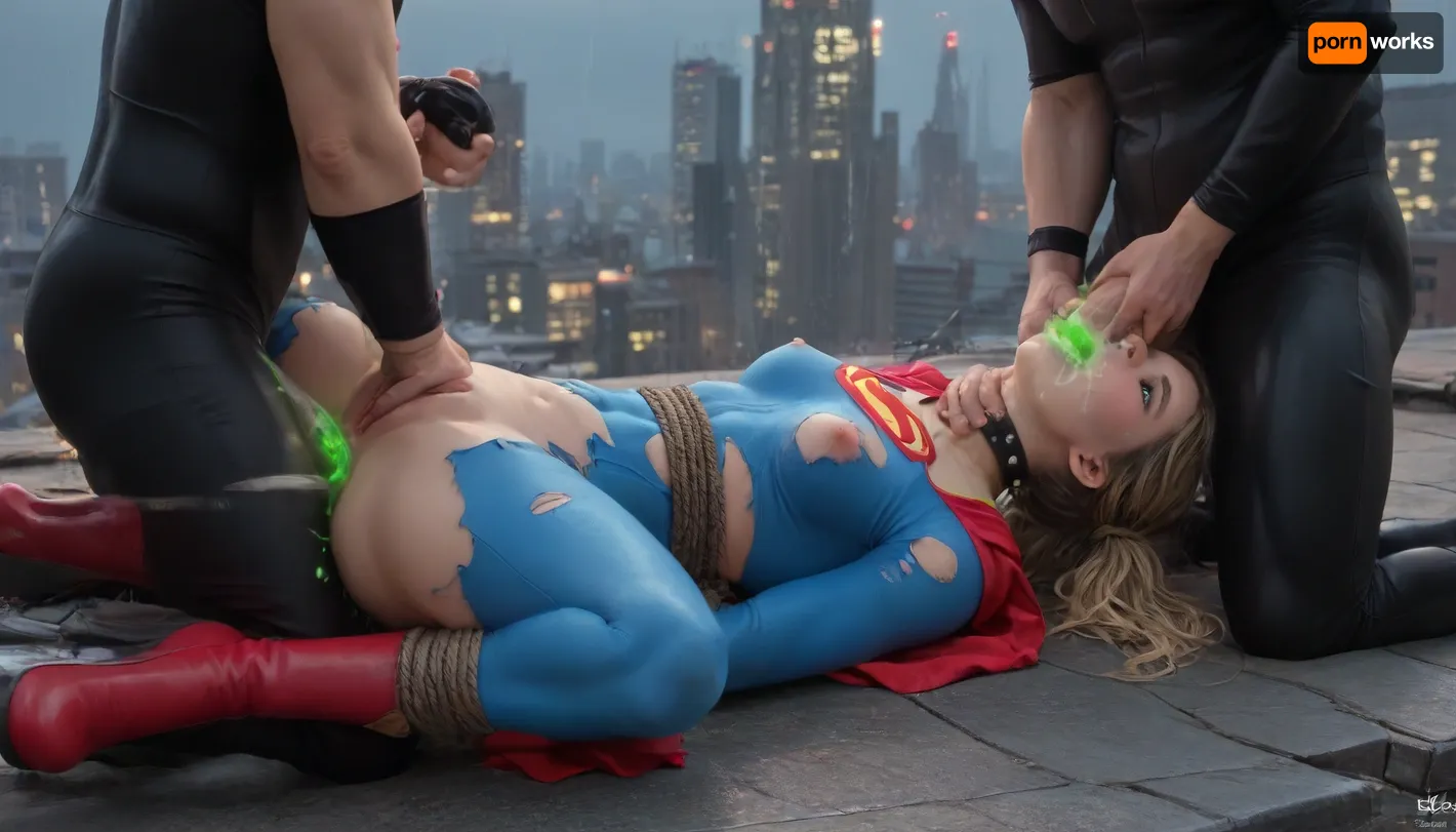 RAW image, Canon EOS R3, DSLR photo, 8k, best quality, (masterpiece), (realistic, photo-realistic), ultra high res, ((fit and muscular)), backlight, ((ranni the witch)), perfect beauty, red hair, ponytail, wet hair, (detailed face and eyes:1.3), a dark city rooftop, ((rooftop)), ((toned sexy supergirl, full-body catsuit)), (catsuit), (thin catsuit material), (second skin catsuit), (red platform boots), (contorted on back with legs spread on a dark Skyscraper roof), (body arched over broken and crushed metal rooftoop air-conditioner), (broken rooftop pieces laying around), ((lying on top of wreckage)), exhausted, defeated, (orgasm face:1.5), (looking at pussy:1.4), (watery cum is flowing from the pussy:1.2), (((magically glowing green cum))), rim light, struggling, ((night, rain)), (torn clothes, revealing clothes:1.1), ((low color saturation:1.3)), UHD, super high quality, super high resolution, extremely detailed, perfect face, perfect eyes, ((hogtied, bound for sex, tied up)), (black eyes), (pale skin:1.3), cock in mouth, (brutal face fuck), Blowjob, (tears in eyes:1.5), (purple red face:1.5), (running makeup), (cum drips from nose:1.3), (cum drips from mouth:1.3), ultra hd, photorealistic, large cock in mouth, oral cream pie, hair grab, sad, sad crying, tongue out, brutal face fuck, tears in eyes, purple red face, running makeup, cum drips from nose, cum drips from mouth, one hand around her neck, choking her hard, strangling her, gasping for air, highly detailed, high resolution, perfect lighting, natural lighting, holding head, deepthroat, black spiked pet collar with leash, tied up in chains, hands behind back, (anal:1.5), (masterpiece:1), hard nipples, shy, blushing, hourglass waistline, perfect anatomic body, ass up, anal spitroast, gagging on cock, random pose, random view angle, (pulled nipples:1.2), nipple clamps, spitroast, cum explosion from mouth, cum explosion from nose, wide eyes, throat bulge, puffy cheeks, thick cum, holding her head with both hands, (((hyper large cock in mouth:1.3))), screaming, shocked, tearful, deep anal penetration, (pigtails:1.3), cum explosion, post orgasm, last orgasm, shot from below, Uber realistic, ultra detailed, masterpiece, arched back, detailxl, 35mm photograph, film, professional, 4k, 1girl, 5 boys, hdr, photographic, ultra realistic, ultra high details, back light, (front view), (dynamic pose), with large muscular men, gargantuan cocks, anal sex expansion, ravenous hyper sex, large hyper muscular men, gangbang, swollen veiny cocks, (double anal penetration), hardcore double penetration, proper physics, big cocks, (forceful penetrations), extremely graphic, shocked expression, beautiful hands, massive cum in ass