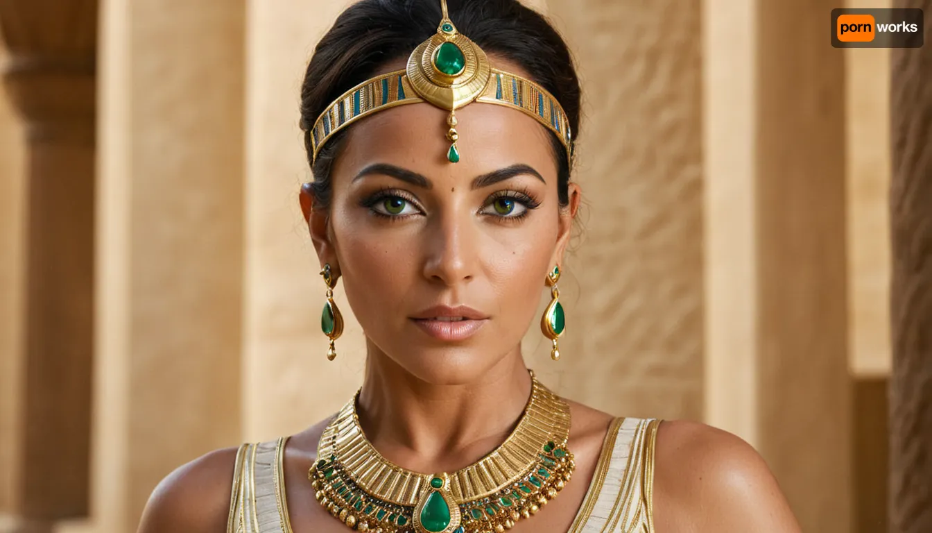 ((Farah from Legend of Queen Opala is a extreme beautiful MILF 42yo, main heroine, main character:1)), ((MILF)), (detailed golden egyptian makeup), (natural emerald eyes), detailed, eyes, perfect, freckles, skin, texture, photorealistic, <lora:add-detail-xl:.8>, <lora:Super_Eye_Detailer_By_Stable_Yogi_SDPD0:.8>