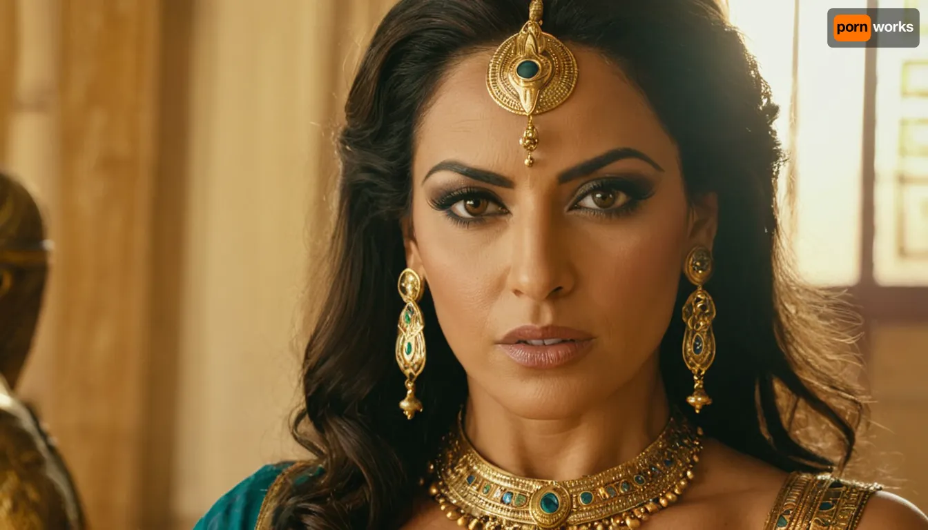 ((Farah from Legend of Queen Opala is a extreme beautiful MILF 42yo, main heroine, main character:1)), ((MILF)), (detailed egyptian makeup), (natural golden eyes), medium view, <lora:add-detail-xl:.8>