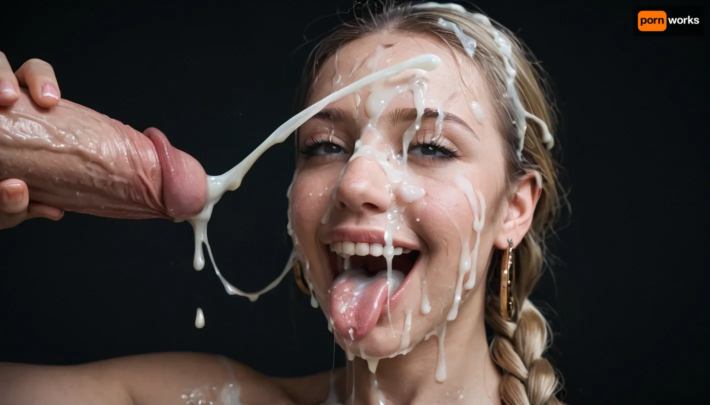 close up of a huge 15 inch white dick, masturbating, (ejaculation:1.7), cumshot into the wide open mouth of a mature curvy woman with blonde hair, long braided ponytail, happy, horny, sadistic grim, smiling, tongue sticking out, excessive cum dripping from tongue, black room, black background, (Cum details), realistic cum, Prominent cum, (white cum:1.7), cum on, (Cum flows:1.2), (cum on body:1.3), cum on head, (cum on face:1.3), bukkake, ((body covered with semen)), cum, face, Face covered in cum, (A lot of cum:1.5), <lora:JustCum:.7>, <lora:cum_in_eye_deepmind:.8> close up of a huge 15 inch white dick, masturbating, (ejaculation:1.7), cumshot into the wide open mouth of a mature curvy woman with blonde hair, long braided ponytail, happy, horny, sadistic grim, smiling, tongue sticking out, excessive cum dripping from tongue, black room, black background, (Cum details), realistic cum, Prominent cum, (white cum:1.7), cum on, (Cum flows:1.2), (cum on body:1.3), cum on head, (cum on face:1.3), bukkake, ((body covered with semen)), cum, face, Face covered in cum, (A lot of cum:1.5), <lora:JustCum:.7>, <lora:cum_in_eye_deepmind:.8>