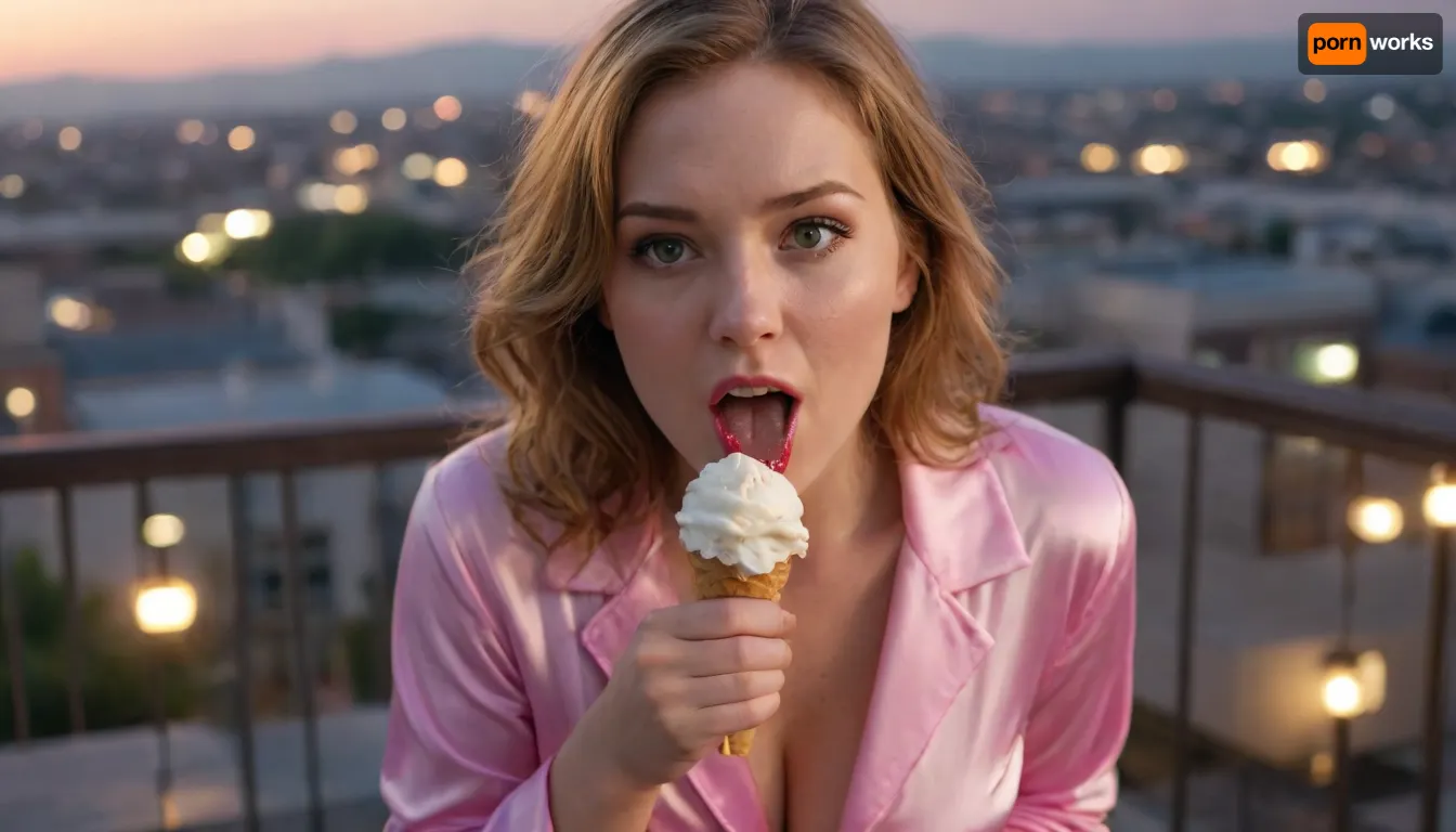 Pov view. At apartment balcony. City in the background, it's raining, storm. There is a 40 years old woman. She is curvy, freckles on her face, skin imperfections, thin straight nose, fat lips, detailed face, ((wearing silk pajamas)), fucking viewer, sex, rough sex, hardcore sex, screaming, mouth open, grabbing, licking icecream, flirtatious look, compromising look. It's sunset time, almost night, cinematic lightning. Dynamic pose, detailed, hyperealistic, creampie, deep, huge, small, amateur Pov view. At apartment balcony. City in the background, it's raining, storm. There is a 40 years old woman. She is curvy, freckles on her face, skin imperfections, thin straight nose, fat lips, detailed face, ((wearing silk pajamas)), fucking viewer, sex, rough sex, hardcore sex, screaming, mouth open, grabbing, licking icecream, flirtatious look, compromising look. It's sunset time, almost night, cinematic lightning. Dynamic pose, detailed, hyperealistic, creampie, deep, huge, small, amateur