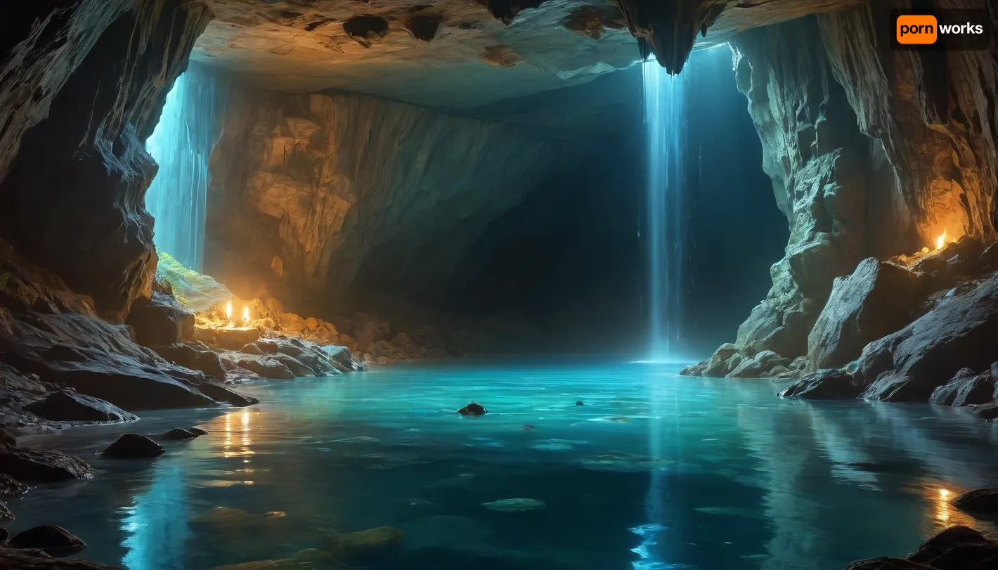 La obra maestra de Garmash: un viaje surrealista en las profundidades brillantes de una cueva bioluminiscente