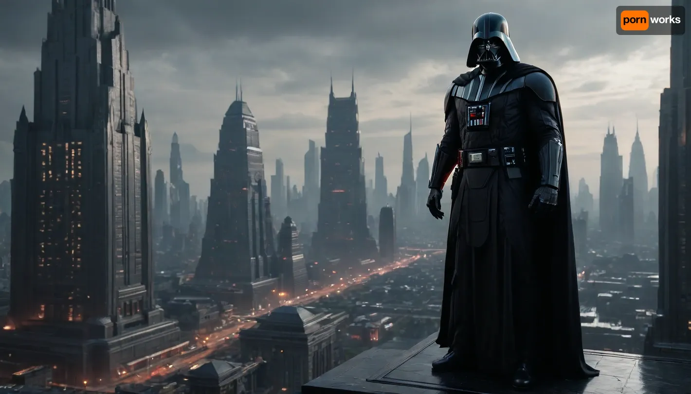 uber realistic image, fullcolor image, full body view, 8K quality, ultra detailed, masterpiece, Capital Darck Imair, Dromund-Kaas, citi, a giant dark futuristic city, super skyscrapers, a temple of the Dark Side, the Imperial Palace, everything has the imprint of the dark side of the force