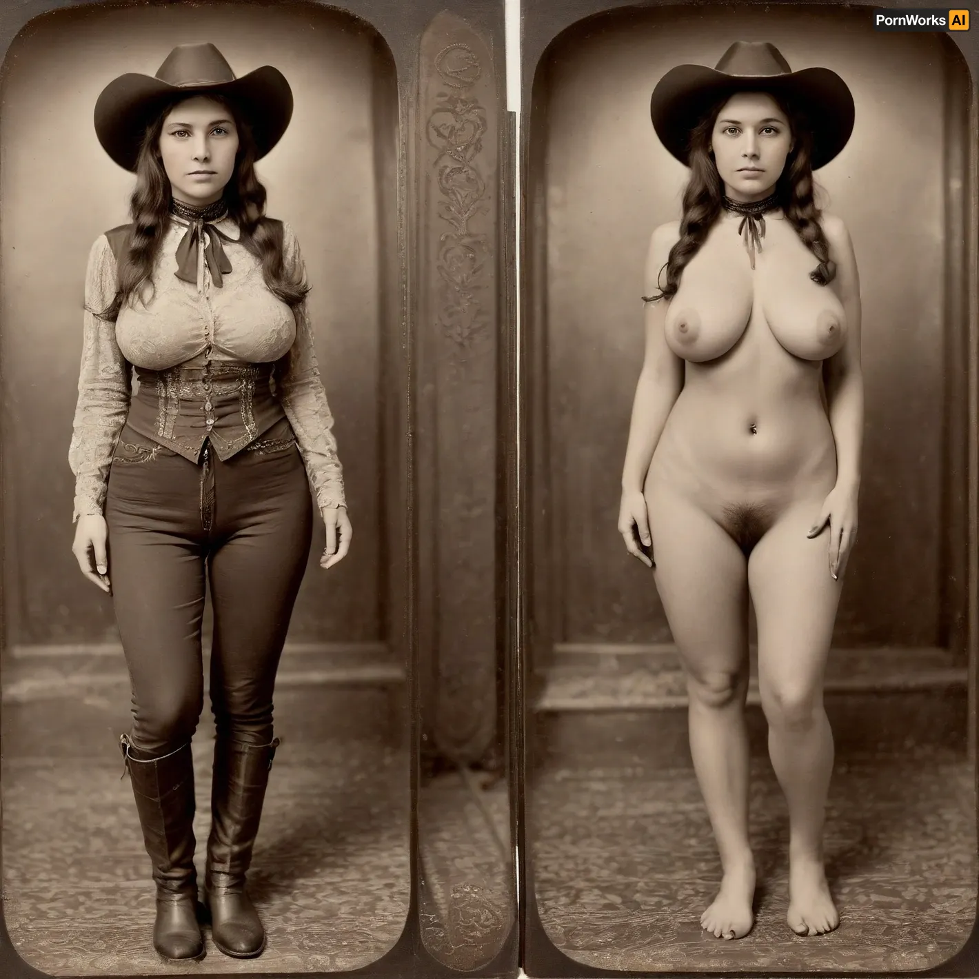 Timeless allure: the 1870s beauty in the western town - a snapshot of elegance