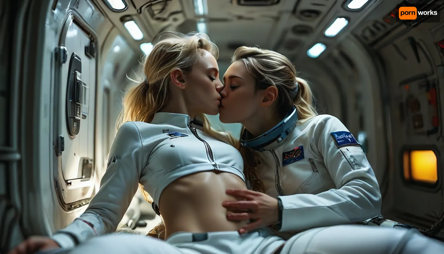 2women, Diana and Maria, full body view of Diana and Maria are astronauts on a space ship and enjoy lesbian oral sex in weightlessness surrounding, (casual kissing nipples by hovering above the ground:1.5), (long detailed hard nipples:1.3), (((hovering bodies:1.5))), ((floating bodies in zero gravity)), (((weightlessness))), Diana is a female 40 years old Astronaut, Diana has a perfect face, a slender and athletic body, blonde long hair, Blue eyes, small breasts, (flat-chested:1.2), (wearing white space uniform:1.4), (half pulled down uniform pants:1), (Dianas body floats weightlessly horizontal in middle of room), Maria is an slender African astronaut with ultra dark skin, highly detailed futuristic huge captain sleeping place on spaceship, LED lamps, low light, different screens, futuristic technic, (supernova outside window), cinematic, (masterpiece, detailed), upside, down, one, cunnilingus, 2girls, girl, licking, pussy, orgasmface, highly detailed, breathtaking, panoramic, but, mad-2cbrrm, mad-1cbrrm, (3D, Framed, Woman), Macabre, <lora:MJ52:1.1>, <lora:BUT_SDXL_SHS:1.1>, <lora:style_lora_realis:1.2>, <lora:Neon_Cyberpunk_Cyberarm_SDXL:1.7>, <lora:add-detail-xl:1.9>