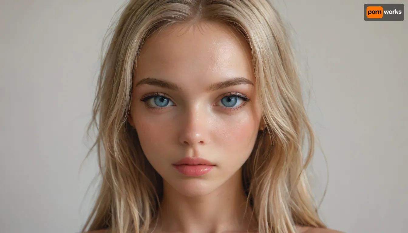 ((((full body view)))), (stand), (((Close-up of girl))), (((very petite girl))), (((turns to viewer))), (((oiled skin))), ((light blue eyes)), (((skinny))), (((18 years old))), (very girl:1), (makeup:1.3), beautiful, gorgeous, stunning, (blonde long hair:1.6), white background, <lora:add-detail-xl:.8>, <lora:Midjourney Image Enhancer XL v1:.8>, dick, VCuteStyle, <lora:CuteCombine1:.8>, insert, 4ng3l, face, <lora:SDXL_BetterFaces-LoRA_v1:.8>