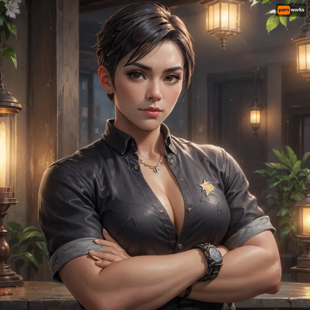 (((anime grown-up Filipina))), ((confident strong butch woman:2)), sapphic lesbian necklace, short masculine hairstyle, relaxing in candlelit luxury surrounded by jasmine flowers and steam, green purple top, ((high resolution, 8k, masterpiece)), oil, futuristic-fantasy-anime, <lora:futureistic_fantasy_anime_sdxl_v1:1.5>, ((perfect hands))