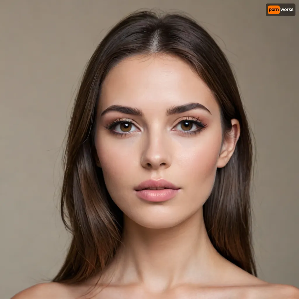 Here is a detailed description of the face in the image provided, suitable for input into an image generator, Facial Features, Overall Impression, A mature, symmetrical face with defined features and professionally applied makeup.
Skin, Fair to light skin tone. Texture appears smooth, likely enhanced by makeup. Some subtle signs of aging around the eyes and forehead, (fine lines), .
Eyes, Almond-shaped, medium-sized eyes with a warm brown iris. The makeup emphasizes the eyes with dark eyeliner on the upper lid and subtle eyeshadow. Well-defined eyebrows with a natural arch, filled in to enhance their shape.
Nose, Medium-sized, straight nose with a slightly rounded tip. The bridge of the nose is well-defined.
Mouth, Medium-sized lips with a natural pink color. The upper lip is slightly thinner than the lower lip.
Cheeks, Defined cheekbones, subtly highlighted with blush to add warmth and contour.
Jawline, A soft, slightly rounded jawline.

Hair, Dark brown, almost black hair is styled in a somewhat formal, semi-updo.
The hair is wavy and pulled back from the face with some loose strands framing the face.