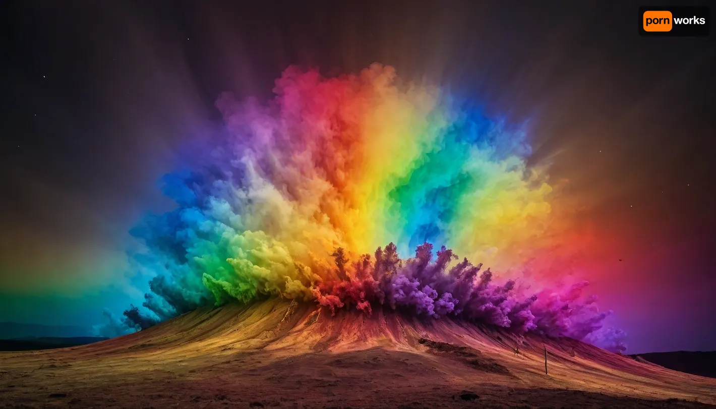 (mycelium network), hmiracle, rainbow light circeled in open universe, orbit, rainbow storm, rainbow fire, rainbow air, rainbow earth