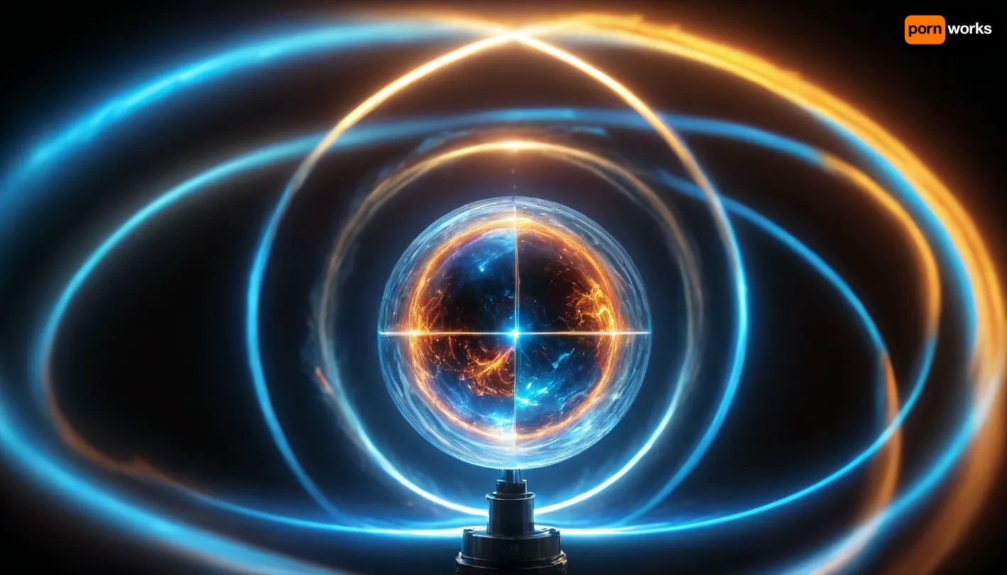 4d microscope macro zoom, open space, (orbit, stars, light lines glowing), absolute fusion, (symetricaly in center, two objects), (fire cube with white sharp light sphere, (blue waves, mirroring), miracle), orbit, epic, glowing, (rainbow, white visible light), rainbow light gold, rainbow fire, rainbow air, rainbow earth