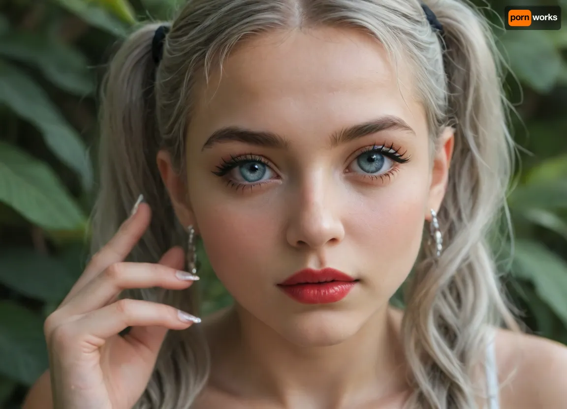 I have snake eyes, long blue eyelashes, eyeliner, lush and bright red lips with silver sparkles, narrow eyebrows, pearly hair, straight bangs, 5 pigtails, manicure, and I'm not a girl. Who am I?