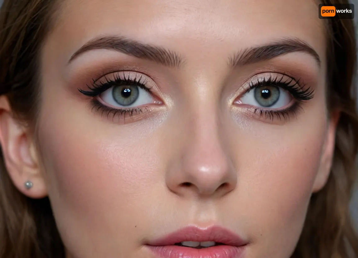 ultra-realistic, 8K HD, thin 20-years old woman, detailed face, detailed hair, deep grey eyes, prominent cheekbones, very thin upper lip, (heavy eye makeup:1.5), nose piercing, (close-up:1.5)