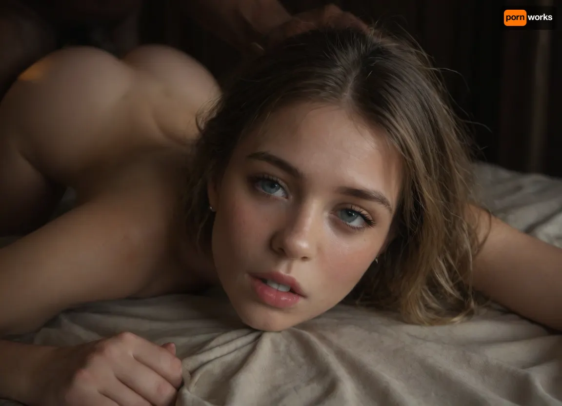 intimate photo, homemade, nocturnal scene, (night time:1.4), shy 18 yo girl, blonde, youthful face, third Asian, third African, third European, mixed race, anal, fucked for hours, fucked in all holes, messed up makeup, slim body, slapped buttocks, slapped on face, bbc, interracial, beautiful innocent big eyes, insanely adorable, cute, gorgeous, light freckles, (her face and expression showing a mix of submission and ecstasy and exhaustion), slight eye roll, big round athletic ass, half open eyes, luscious sensual lips, natural beauty, eternal beauty, ageless beauty, prone bone, moaning, sweaty, drooling, biting the bed sheet, creampie, waist, hourglass figure, dick in her ass, fucked in the ass, (holding head with hand), 3/4 view, full body view, full body shot, front view, ((close view of face)), moonlit, ultra detailed, masterpiece, hyper realistic and detailed faces and emotions, <lora:Facials:.5>, <lora:dark:.5>