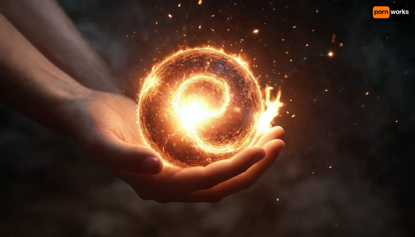 fire ball reach galaxy by flame sparks