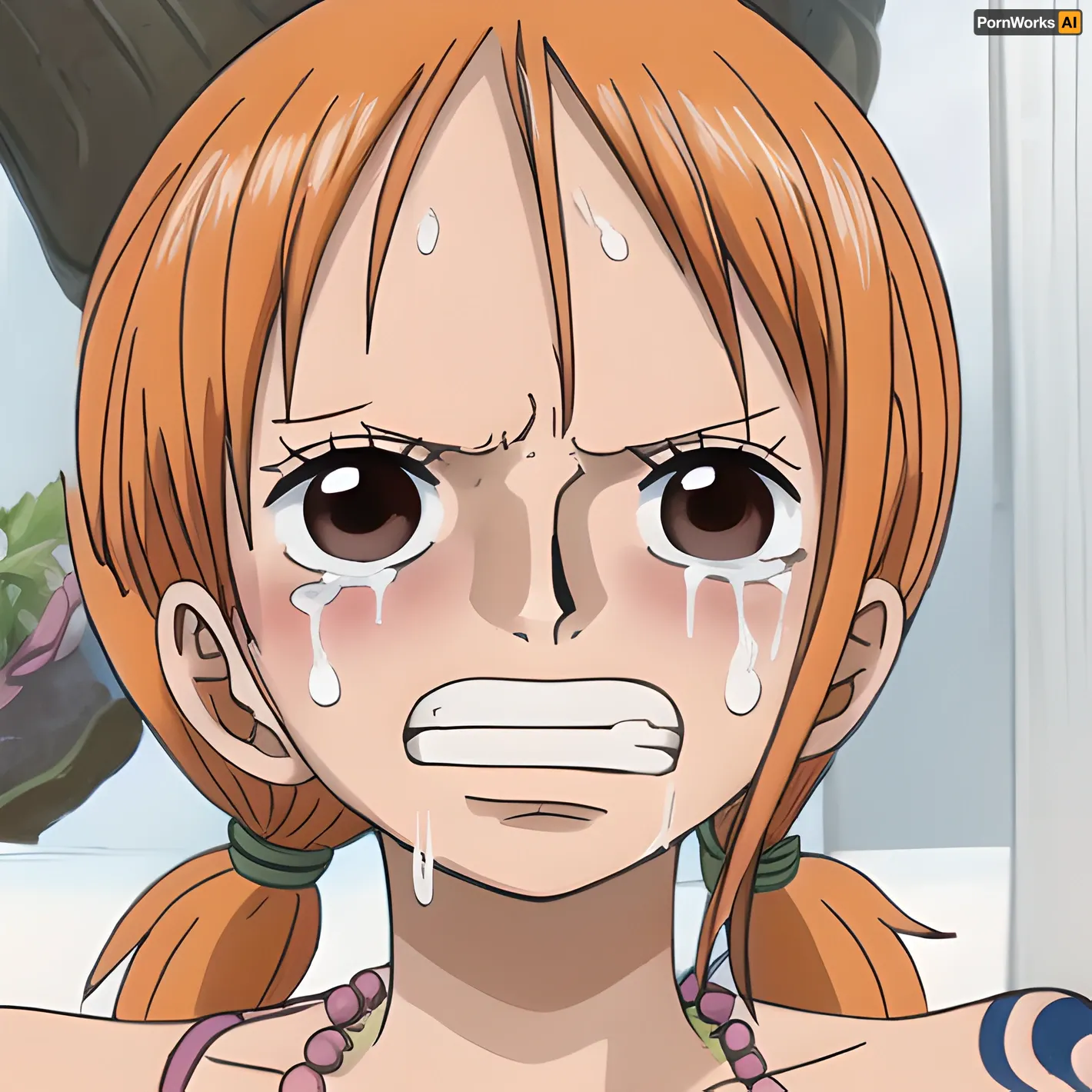 Nami is being tortured by two men who use their cocks to torture her. They take pictures of her naked body and use them as blackmail material if she tries to escape or resists in any way. One of the men has a tattoo