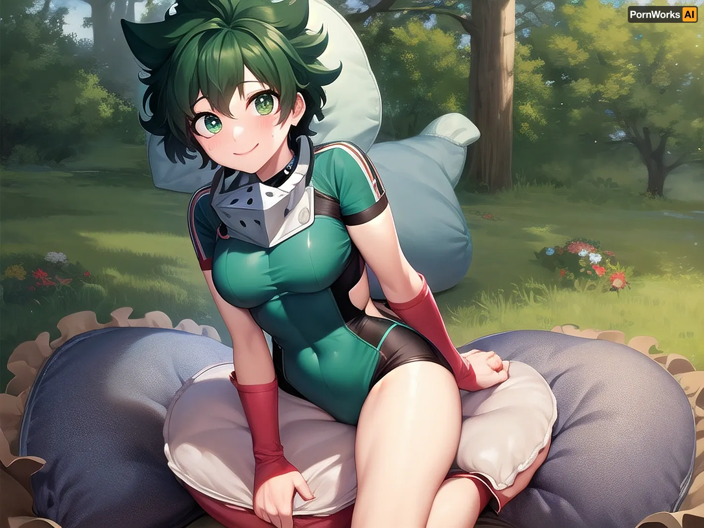 Midoriya Izuku, a young cowboy in town, was struggling to keep his family's farm afloat. One day, he stumbled upon a young girl named All Might who was struggling to take care of her family's farm. Midori