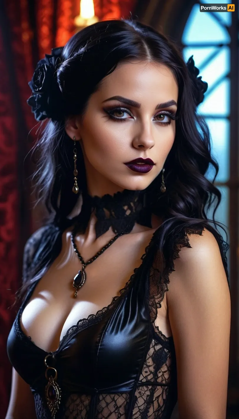 In a world where AI has become the norm, a gothic temptress lures men with her rave girl persona and hyper sexual nature. Her photogenic face and sensual body are the perfect bait for those who seek pleasure in their lives