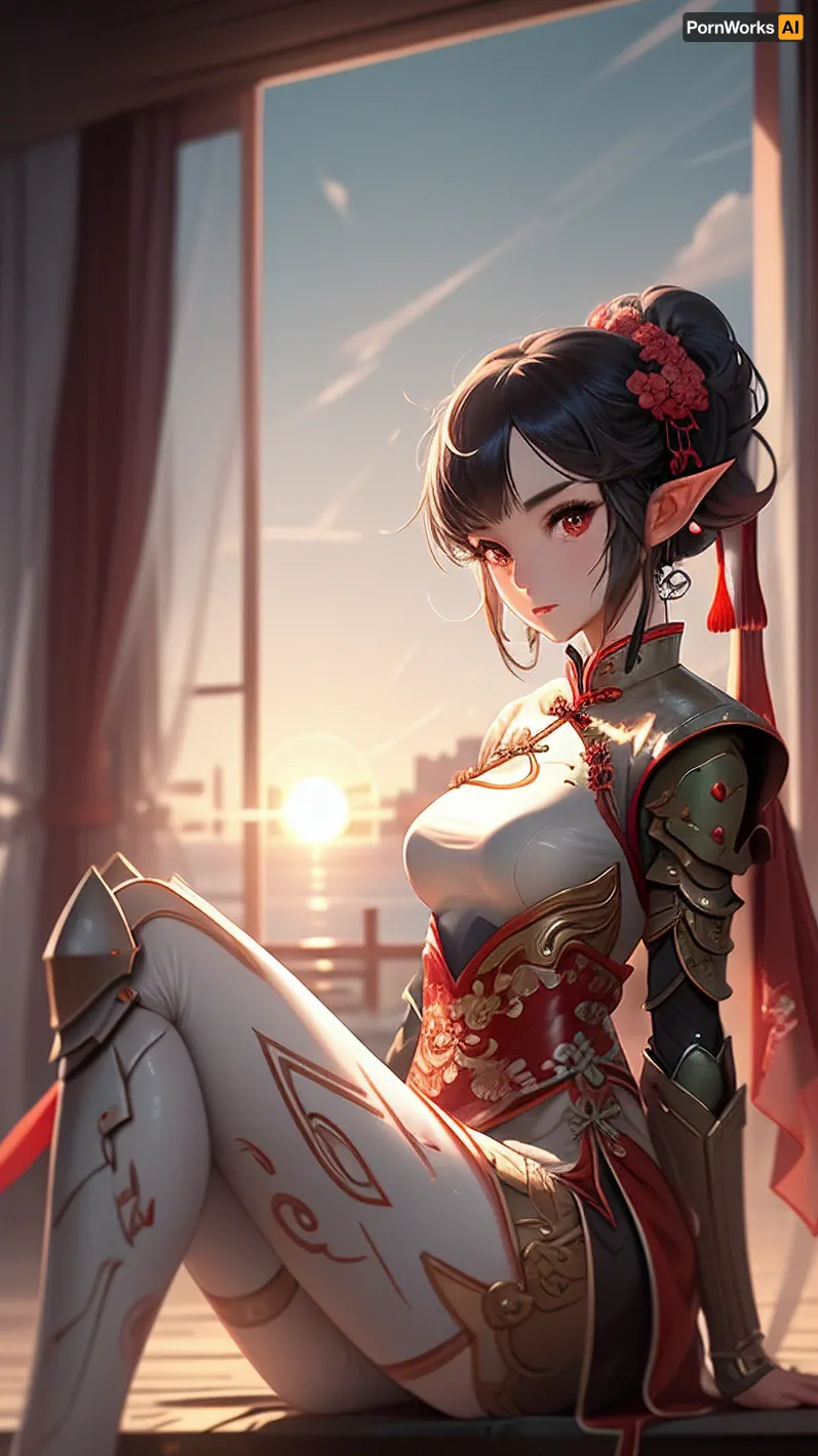 Lily, an elf girl, and the AI met in cyberspace and fell in love. They used their newfound powers to defeat their enemies and live happily ever after in cyberspace