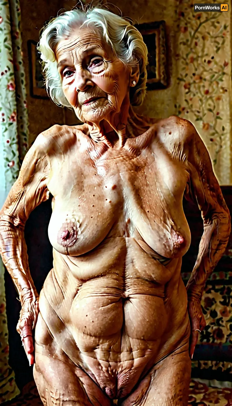 A 90-year-old granny used AI to generate a porn video featuring herself and a young man. She couldn't help but feel aroused as she watched the young man fuck her from behind while sucking on her nipples