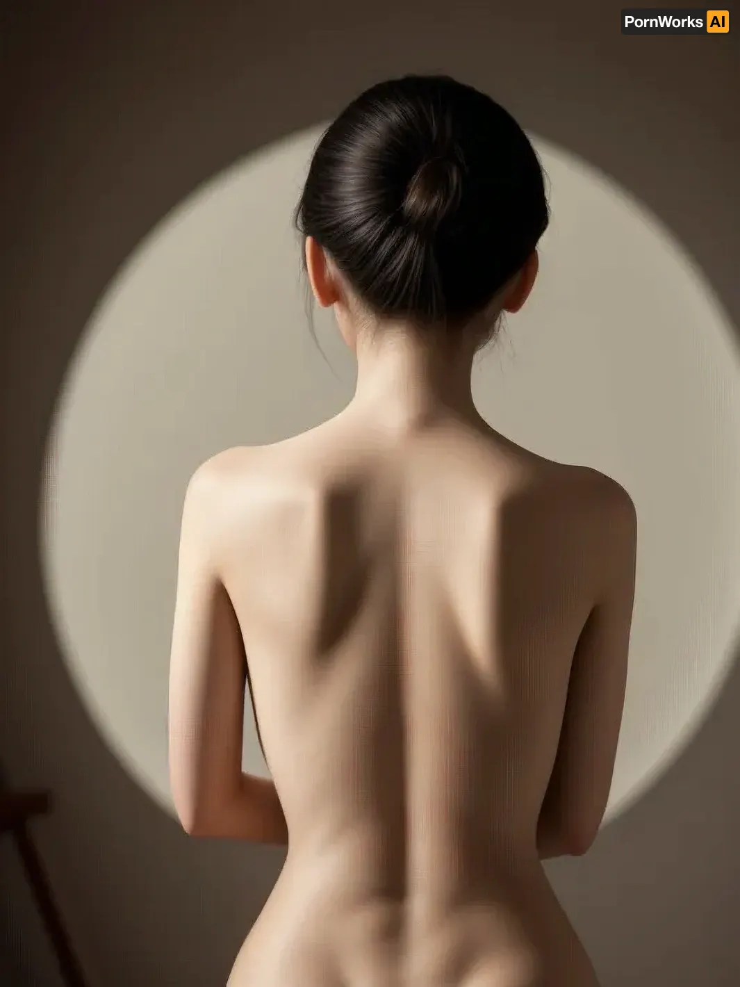 The AI generated a high-resolution 8k wallpaper of a naked Asian girl with ultra-detailed pubic hair and fine details, showcasing the highest quality and attention to detail