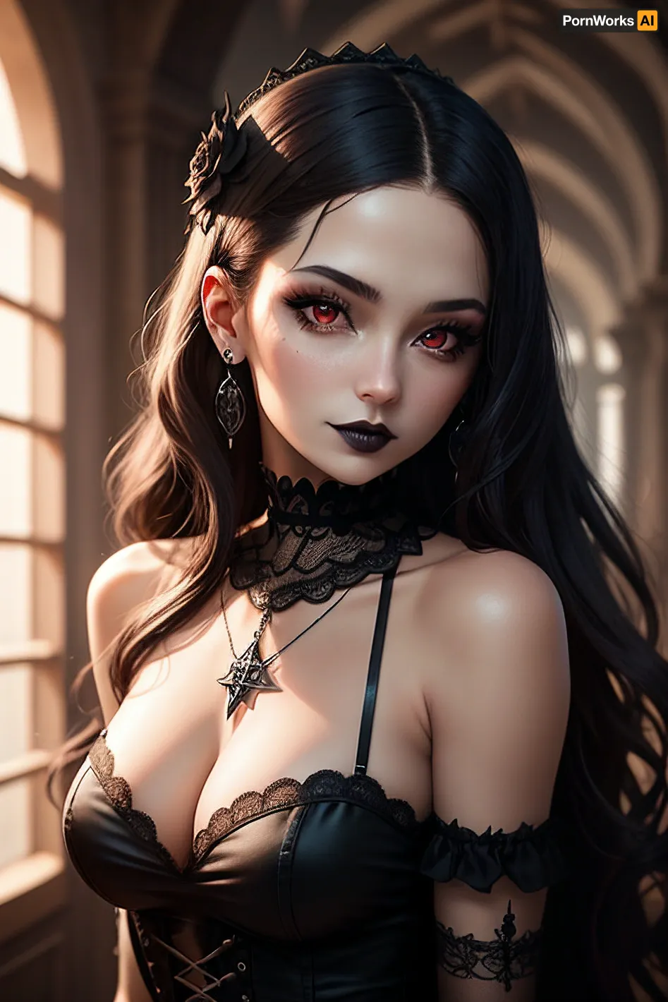 The artist, a lone woman with long black hair and bangs, sat in front of her computer screen. She was deep in thought as she worked on a new piece of art. Suddenly, her phone rang, interrupting her concentration. It was