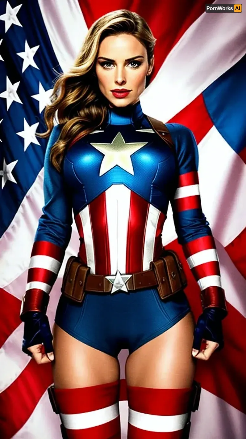 Once upon a time, there was a girl named Captain America who loved to wear her red and white uniform. She was the captain of the American superhero team, and she always led her team to victory. One day, while on a mission, she