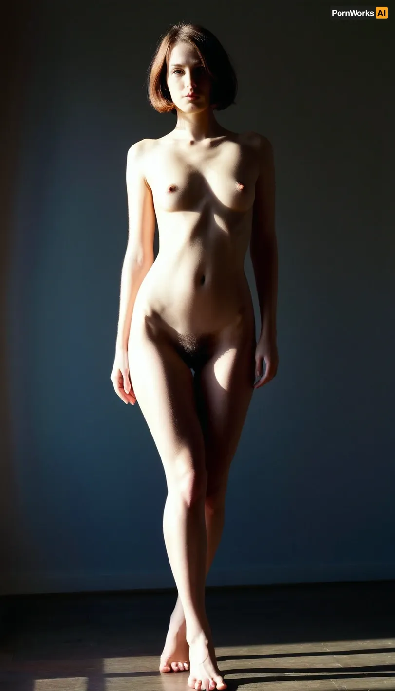 Una mujer con un cuerpo ancho y caderas estrechas, con una presencia poderosa en su foto filmada