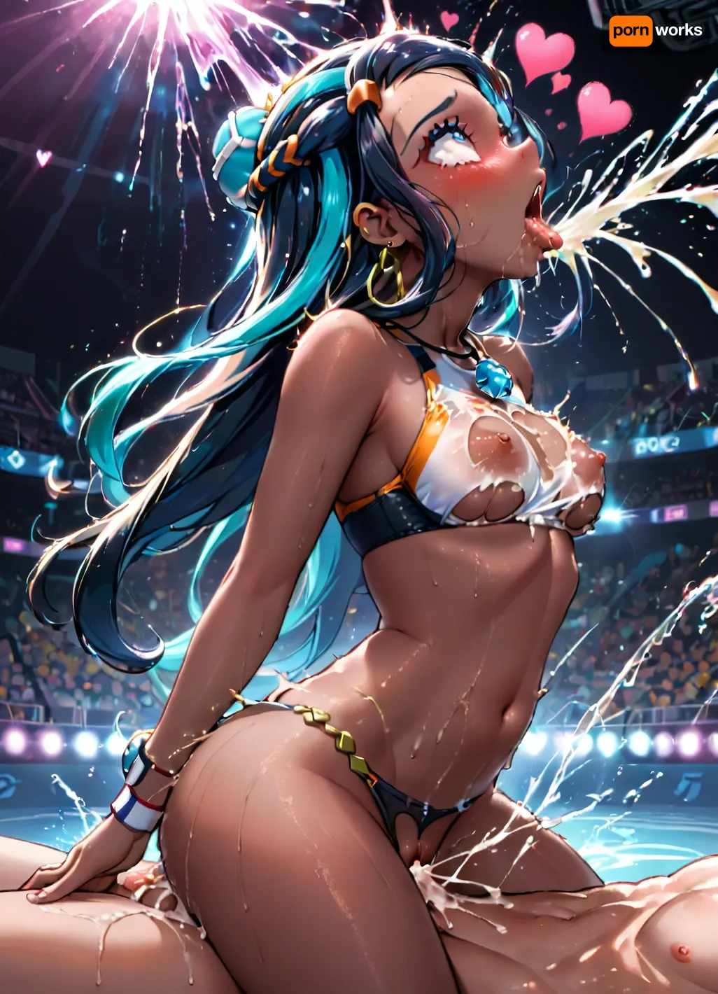 A passionate encounter: nessa and rurina's unforgettable moment in the pokémon world