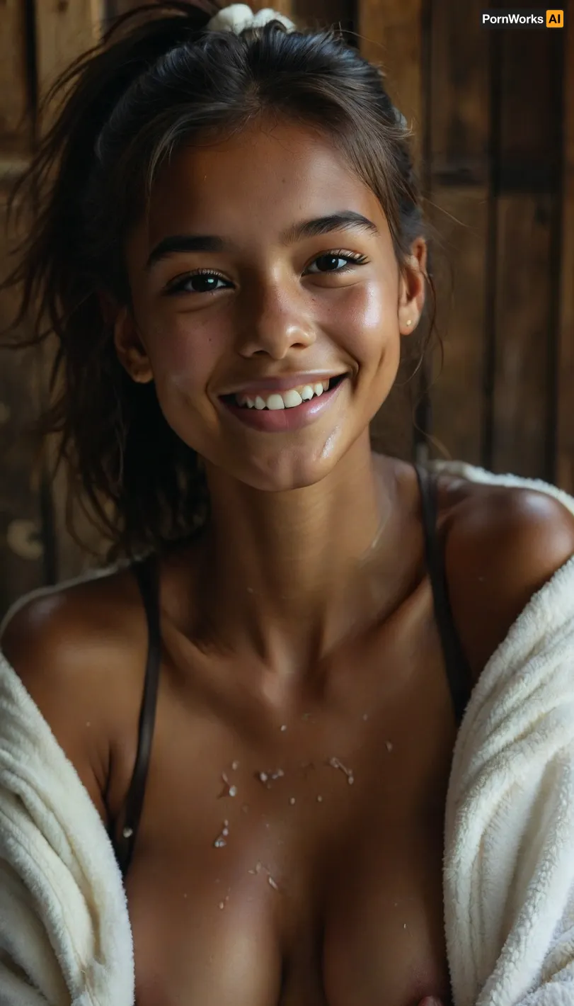 Unter der Wärme: eine Nahaufnahme Erkundung der sinnlichen Schönheit von meika wollard in einer öffentlichen Sauna