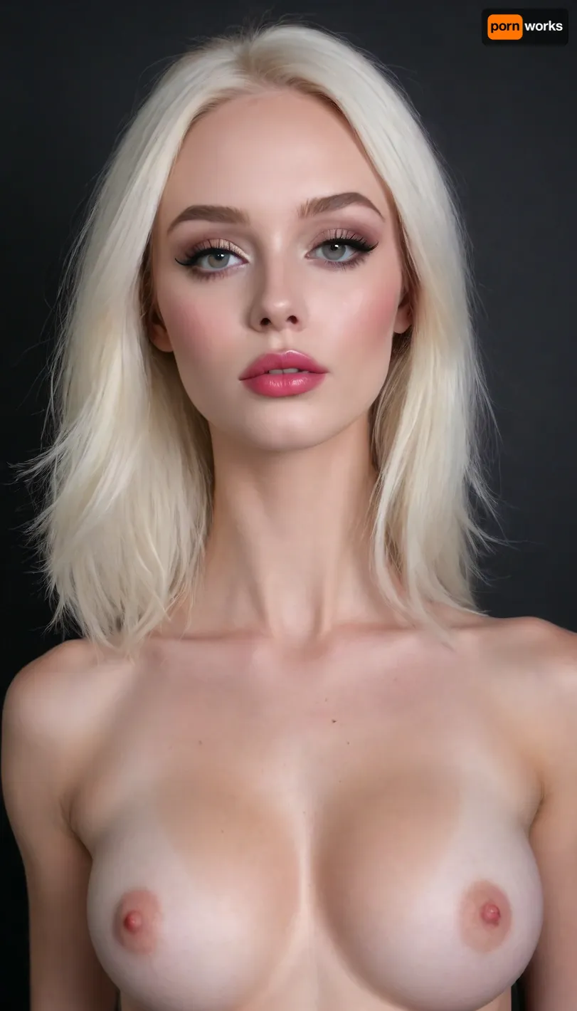 great masterpiece, highes possible quality, maximal possible resolution, 4k, (the highest possible natural:1.99), perfect rendering of requested parameters of the picture, (wild sexy erotic model:1.3), (maximal sexy face:1.9), 36 y.o., (symmetrical face:1.9), (fully closed mouth:1.9), ultimate nude, (waist view:1.9), epic natural detailed skin on the nose, epic natural under-eye skin, (shading more darkness:1.9), epic natural pattern of lips, her perfect breasts is visible, shows her tits, slim body, eyes on the same line, epic realistic pattern of the lips, epic natural all patterns, epic natural skin of the body, maximum epic natural rendering to detail, epic natural texture of skin, (epic photorealistic white light:1.9), (epic photorealistic deep darker shadow:1.99), (tonused tits:1.9), (large silicone tits:1.99), (epic photorealistic sharp light:.01), gray eyes, (she is platinum blonde with pale-pink hair:1.5), (maximal sexy facial features:1.8), (straight form of upper lip:1.3), beautiful straight nose, (straight and wide upper lip:1.8), (accurate tip of the nose:1.6), (fully closed lips:1.3), the highest possible clarity, the greatest possible rendering of the smallest details, sexy slim tonus body, proportional face, pale skin, (the most beautiful girl in the world:1.999), focused on her chin, (background blur:1.5), (epic natural facial skin:1.9), (epic natural high quality detailed and symmetrical eye whites and irises and eyelids and eyelashes and lips and eyebrows and all facial proportions and nose and pupils:1.9), (epic natural and symmetrical nipples and cheek and cheekbones:1.9), (epic natural forehead and hairline and lipline and nipples skin and hair roots:1.9), epic natural reflections in her eyes, (epic photorealistic lighting in room:1.9), light source to her left, (absolutely dark room:1.9), (long pale pink hair:1.6), sexy evening makeup, lean cheeks, fitness girl, (epic natural clear lip contour:1.99), (the shadow is too mach hard:1.9), (shadow are too mach deeper:1.9), lustful look, night room photography, (epic photorealistic sharp shadow:1.99), (epic photorealistic light reflection:.01), (solid black background:1.99), (epic natural nasolabial angle and nasofrontal angle:1.9), (epic natural all skin irregularities on the face:1.9)