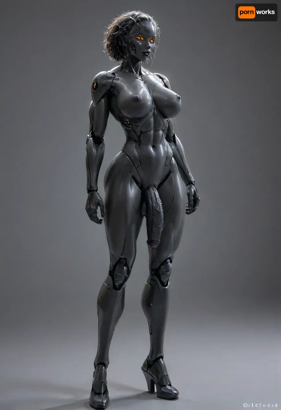 cyborg woman, cybernetics, robot limbs, wires, tech, cyber, cybernetic limbs, cybernetic pieces, muscle_bimbo, <lora:Muscle_Bimbo_SDXL:.8>, style, android, <lora:cyborg_style_xl-alpha:.8>, <lora:EnvyCyborgXL01:.8>, Robot, Skin, Android, <lora:robot_skin_XL_1.0.6:.8>, huge boobs, huge butt, human body with robotic enhancements, human skin tone, full body view, view of whole body, standing, sci-fi, robotic arms, robotic legs, machine arms, machine legs, sex robot, sex bot, robot sex doll, robot helmet, robot face, noface, cyborg, <lora:291410_training_data:.8>, sexbot, futanari, futa, huge robot cock, huge robotic futanari cock