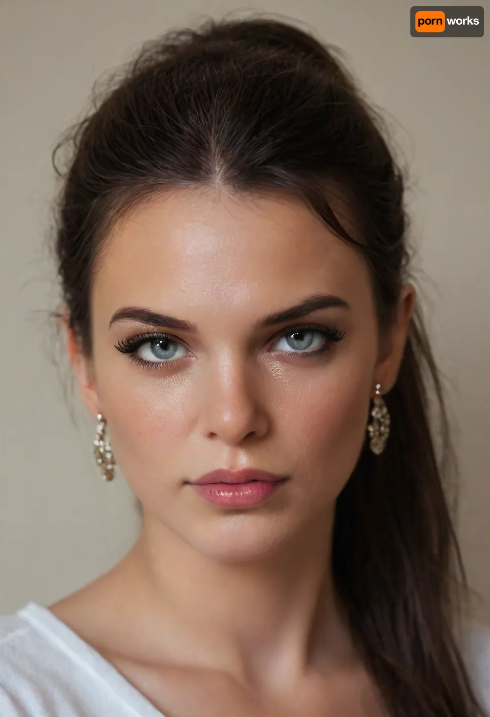 photo of, (ohwx woman), 35 years old, serious face, as Wednesday Adamas, long hair, ponytail, sharp focus, makeup, cinematic look, do, you, like, my, bum, <lora:KendalJenner:1>, <lora:doyoulikemybum:.8>