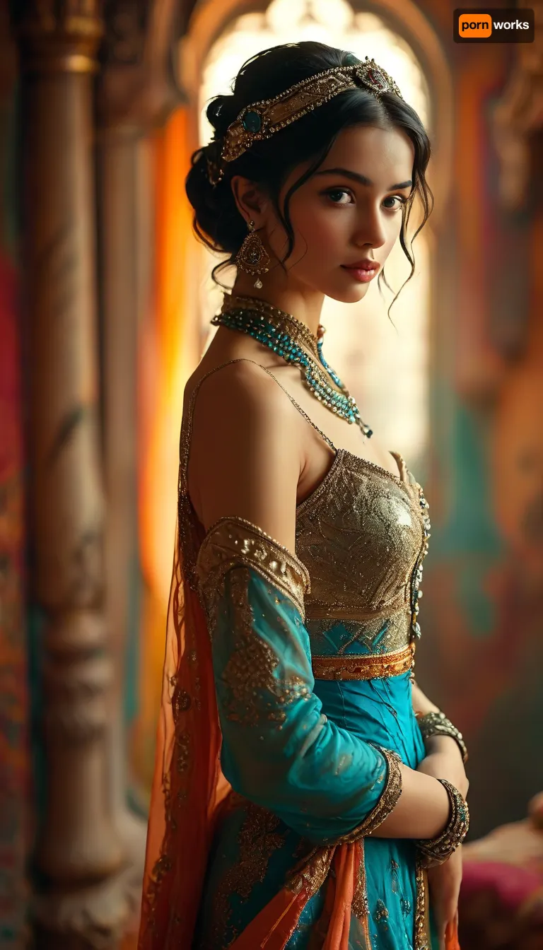 Princess Jasmin, full body, <lora:MJ52:.8>