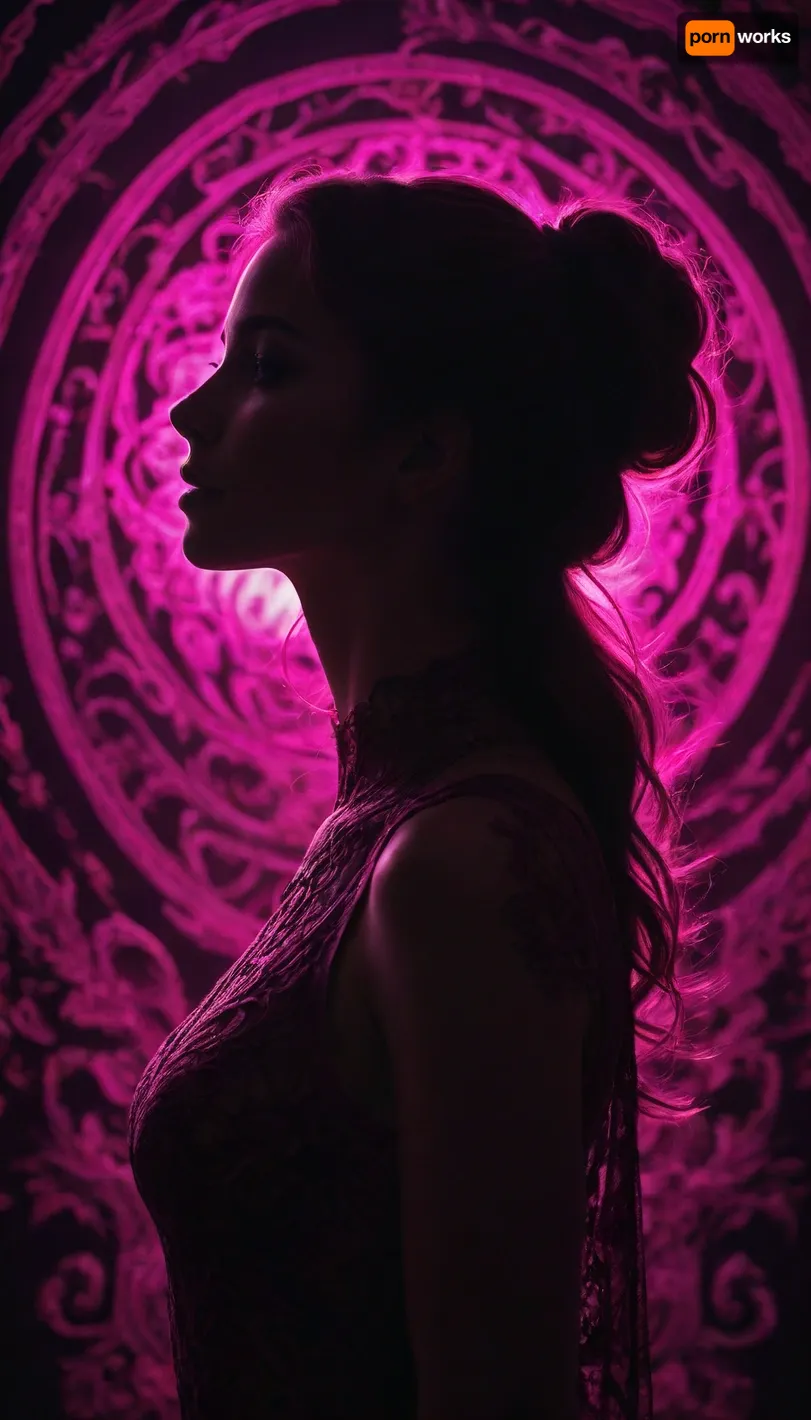 a woman silhouette, dark energy, intricate design, dark background, predominant pink tones, blacklight illumination, spot colors, very aesthetic, vibrant magenta hues. #©KITTYART



































#©KITTYART