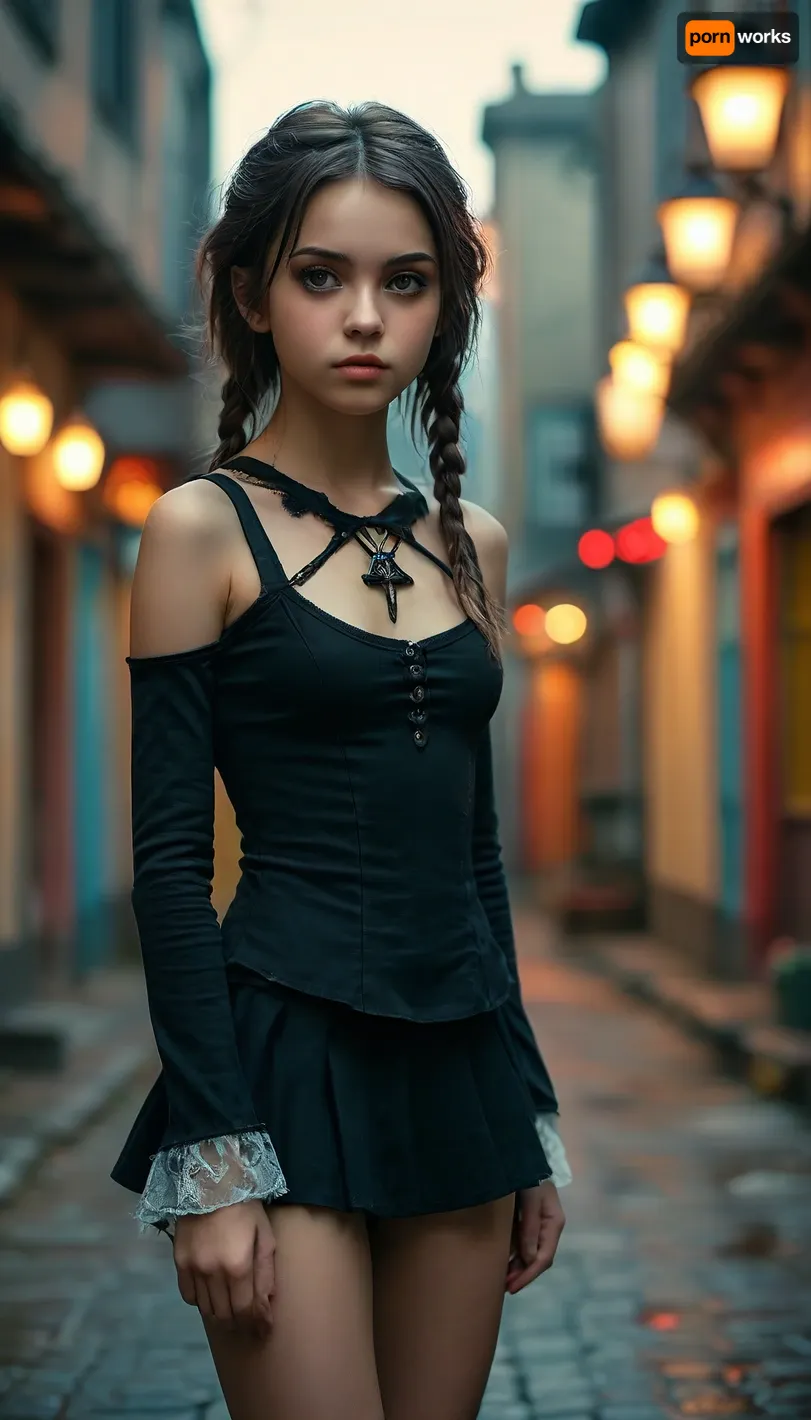 La présence énigmatique

- Oui.

La petite étudiante se tenait confiante dans ses vêtements de révélation déchirés, exsudant une esthétique gothique. Ses petits seins et son visage parfait ont attiré l'attention de tout le monde en marchant dans les couloirs de l'école. Les yeux brun foncé de la jeune fille smolder avec une intensité féroce, la rendant à la fois mignonne et mystérieuse. Le gros plan de son corps minuscule a révélé un délicat équilibre entre force et fragilité, captivant quiconque regardait.