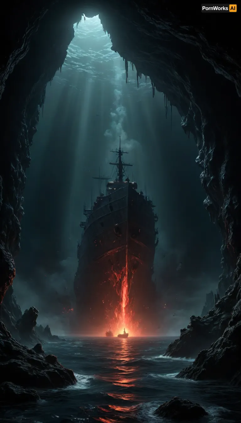 A dark and foreboding deep ocean abyss, with pitch black water that appears to swallow all light, except for a mysterious, pulsing, and ominous glowing red light radiating from a distance, casting an eerie, unsettling ambiance, and dramatic cinematic lighting that accentuates the sense of unease and fear, evoking a feeling of underwater horror, rendered in an ultra-realistic style with meticulous attention to detail, showcasing the dark, rugged, and unforgiving texture of the ocean floor, and the twisted, gnarled, and decaying remnants of long-forgotten ships and sea creatures, immersed in an atmosphere of dread and tension.