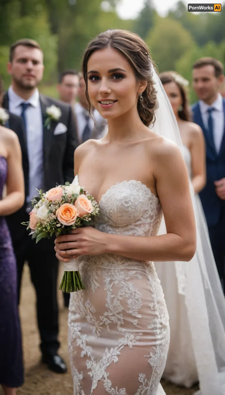 Wedding Party with nude bride