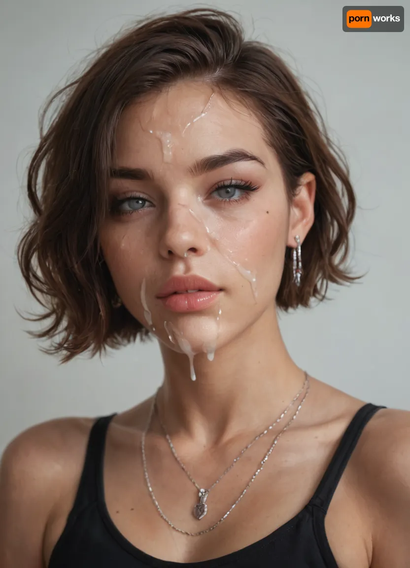 score_9, score_8_up, score_7_up, 1girl, solo, piercing, mole_under_mouth, jewelry, earrings, eyelashes, portrait, lips, mole, looking_at_viewer, grey_eyes, nose_piercing, short_hair, ear_piercing, red_hair, realistic, facial, cum, cum_on_face