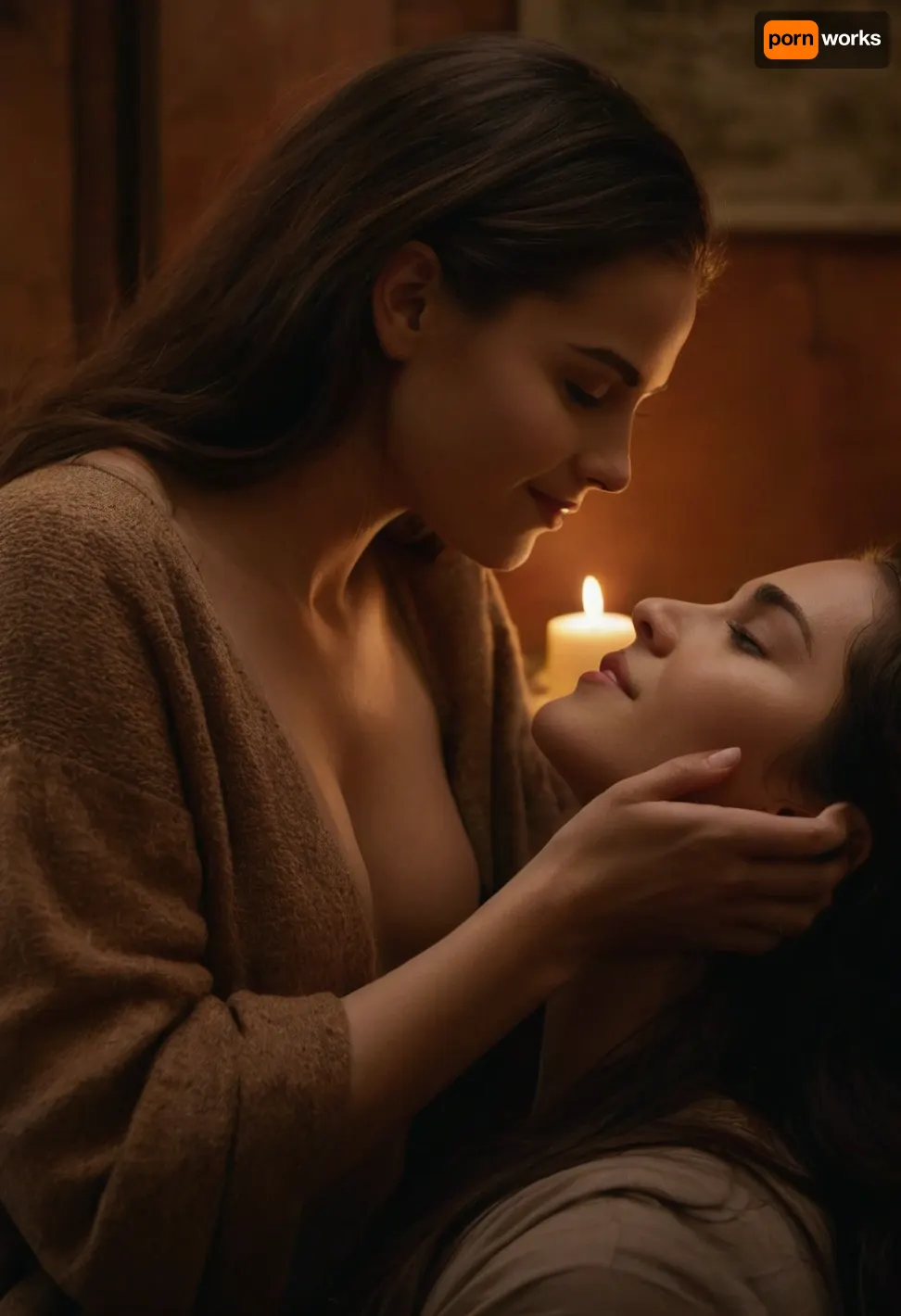 2girls lesbian sex scene, Sam and lilly. They sat close on the worn leather couch, the room filled with the scent of fresh coffee and a hint of cinnamon from the candles burning on the table. Sam looked down, fiddling with the frayed edge of a blanket. His hand brushed against Lily’s, and he quickly pulled back, glancing up to find her smiling softly.

“You don’t have to be nervous, ” she said, her voice gentle, barely above a whisper.

He swallowed, trying to gather his thoughts. “It’s just… I’ve never felt like this before. Like I can be myself.”

She reached over, covering his hand with hers, her fingers warm and soft. “Me too, ” she replied, her gaze meeting his, holding it. For a moment, time stretched, the air between them thick with unspoken words.

As he leaned closer, his breath mingling with hers, he hesitated. “Is this okay?” he asked, his voice low, a hint of vulnerability shining in his eyes.

Lily’s answer was a quiet nod, her fingers tightening around his. She closed the distance between them, and their lips met, a tender brush, slow and careful. The world seemed to fade away, leaving only the soft hum of music from the radio and the warmth of their shared breath.

When they finally pulled back, neither spoke. They simply stayed there, hands entwined, savoring the quiet intimacy of the moment, each aware that they’d just crossed a line they couldn’t uncross – and neither of them wanted to.