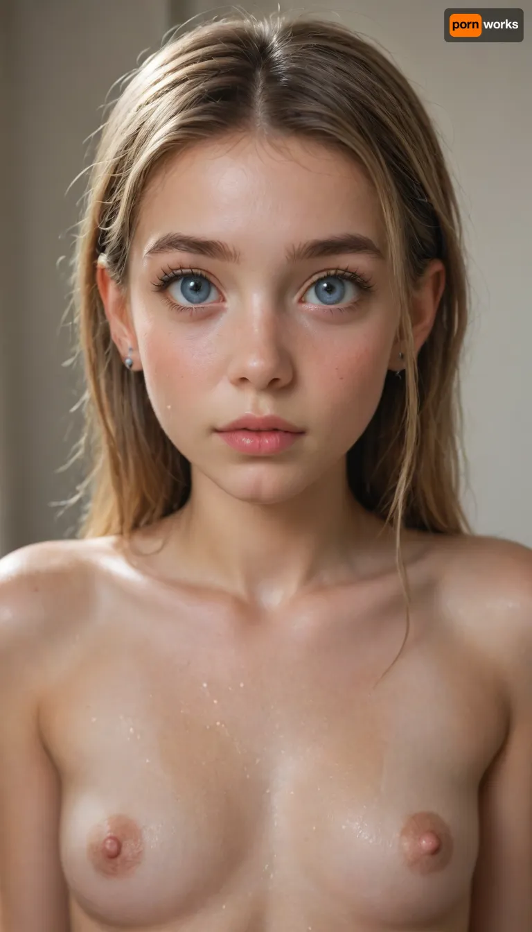 Les larmes silencieuses : un portrait d'innocence au milieu de la peur

- Oui.

Dans la chambre peu éclairée, une jeune fille de 18 ans avec blonde dorée, droite, cheveux d'épaule et un cadre très mignon, innocent et très petit se tenait. Son visage, réaliste et finement détaillé, s'est effondré, ce qui a fait briller ses yeux brillants. Un homme, les doigts pressés doucement sur ses lèvres, a réduit au silence sa petite bouche qui avait mordu de nervosité. Ses grands yeux étaient remplis d'un mélange de peur et de curiosité, tandis que des perles de sueur coulait sur son front et ses joues. L'accent était mis uniquement sur son visage, zoomé, capturant chaque détail, chaque déchirure qui s'est arrosée, faisant ressortir ses tétons supérieurs mouillés.