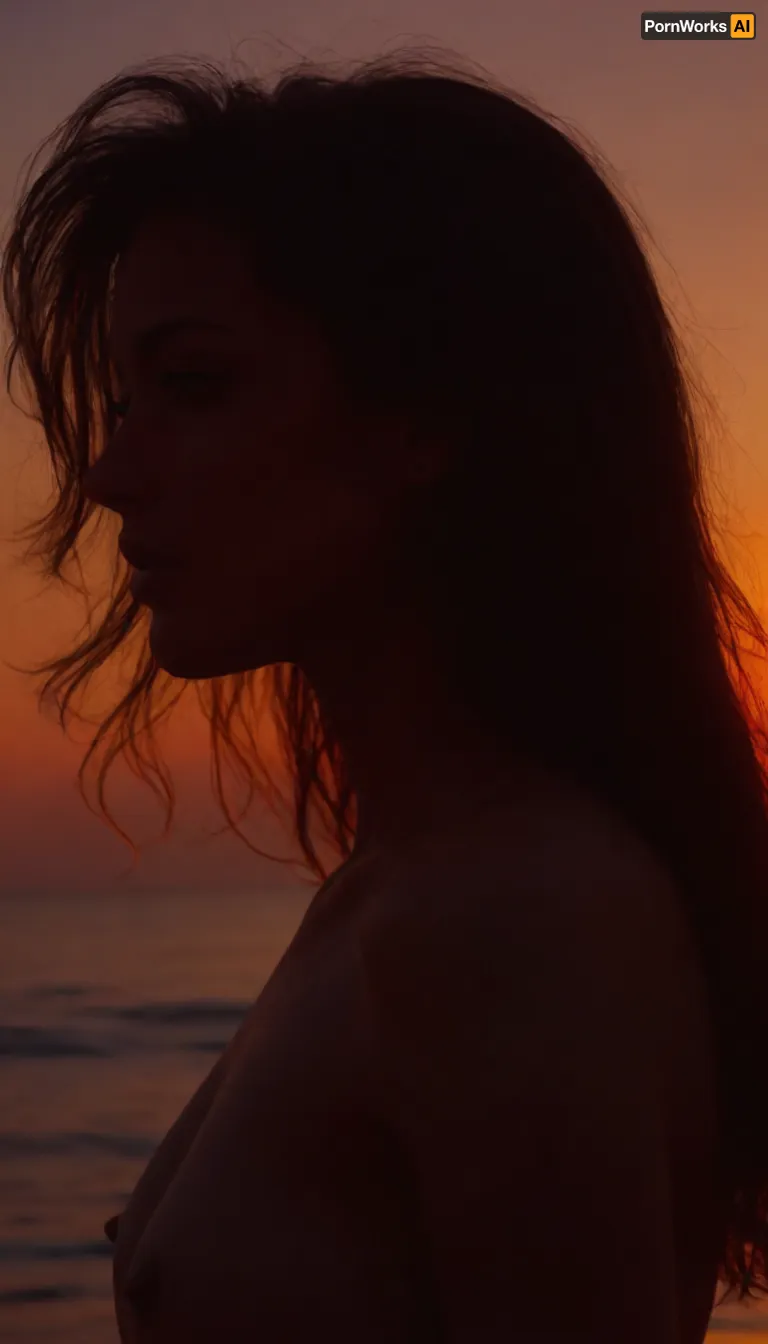ziprealism, score_8_up, score_9, (profile, silhouette, backlighting, Chiaroscuro:1.5), (medium closeup shot, rule of thirds:1.2), (sharp focus, high saturation, high contrast), (90s esthetics, vaporwave sunset color palette:1.4), (beautiful woman, nude study, feminine seduction, confidence, poise, sexy pose), (long hair), (ocean boardwalk:1.2), <lora:add-detail-xl:.8>, igbaddie, <lora:igbaddie-XL:.2>