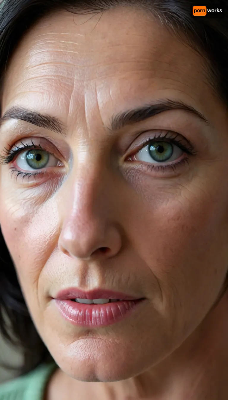 Photo of a pretty woman with beautiful eyes, ((Nikon Z8)), realistic matte skin, wrinkles, skin texture visible, (sharp focus), (high quality), (face visible), ((Detailed Face and Eyes)), ((Norwegian Scandinavian woman)), ((full-frame photo)), lustful eyes, (long jet black hair), (highly detailed hair), (realistic), soft focus, analog look, insanely detailed, highest quality, green eyes, looking at viewer, (realistic:1.3), (shadows:.9), film camera, analog, photo, film grain, realistic face, perfect face, Photo of a 65 year old mature woman, <lora:chest_adjust:.7>, <lora:add-detail-xl:.8>, <lora:DetailedEyes_V3:.5>