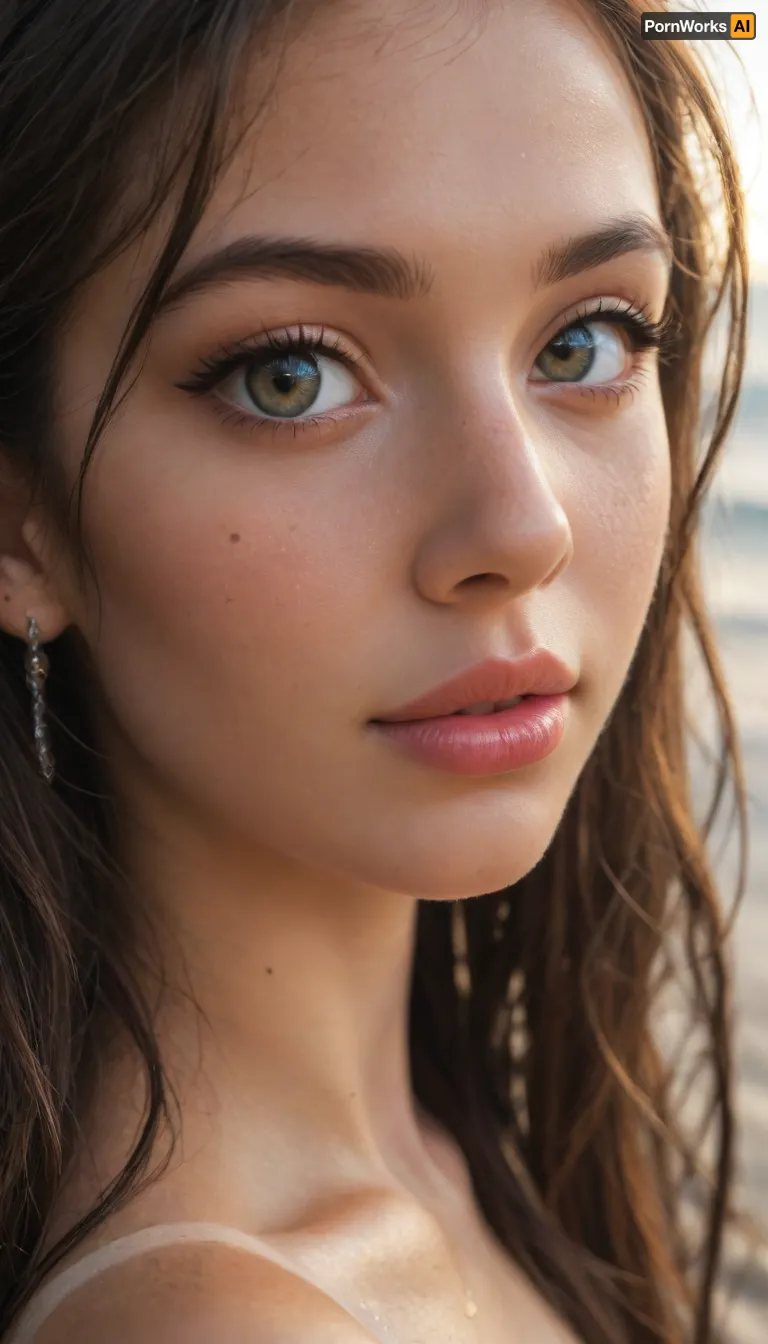 (((Very petite young girl))), smirk, side view, ((portrait lanina girl)), (((very black straight hair))), (very long hair), close-up girl, upper body, (big eyes), perfect tight body, shiny sweaty skin, shaved smooth pussy, standing in the Maldives, beach, ocean, bright sun rays, (makeup:1.2), ((wide hips)), ((narrow waist)), (tanned skin:1.8), ((big lips)), ((oiled skin)), (((pimples moles all over the body))), (ultra realistic:1.3), (maximum quality:1.3), (high resolution:1.3), (extreme detail:1.3), (ultra realism:1.3), (maximum detailed skin:1.3), (((long big thick black eyelashes))), (((eye contact sexy look model)))