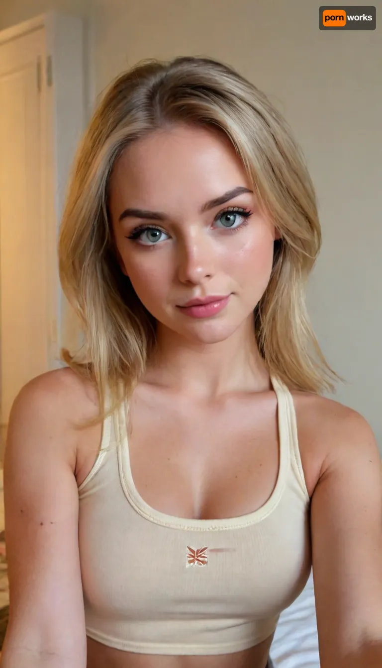 ziprealism, (sexy woman, playful girlfriend, mischievous smirk, smug), (cozy bedroom, dorm eoom, playful pose, bright athletic top:1.6), (natural perky breasts, trim waist, full lips, glossy lips, athletic body, muscular shoulders, muscular arms), (focus on lips, amateur snapshot esthetic, medium closeup portrait, Dutch Angles), (vibrant wheat blonde hair, hair with dark coppery roots:1.4), (large doe eyes, expressive eyes, long eyelashes, subtle natural makeup), shallow depth of field, bokeh, igbaddie, (perfecteyes, perfect eyes, stunning blue eyes), <lora:igbaddie-XL:.4>, <lora:add-detail-xl:.8>