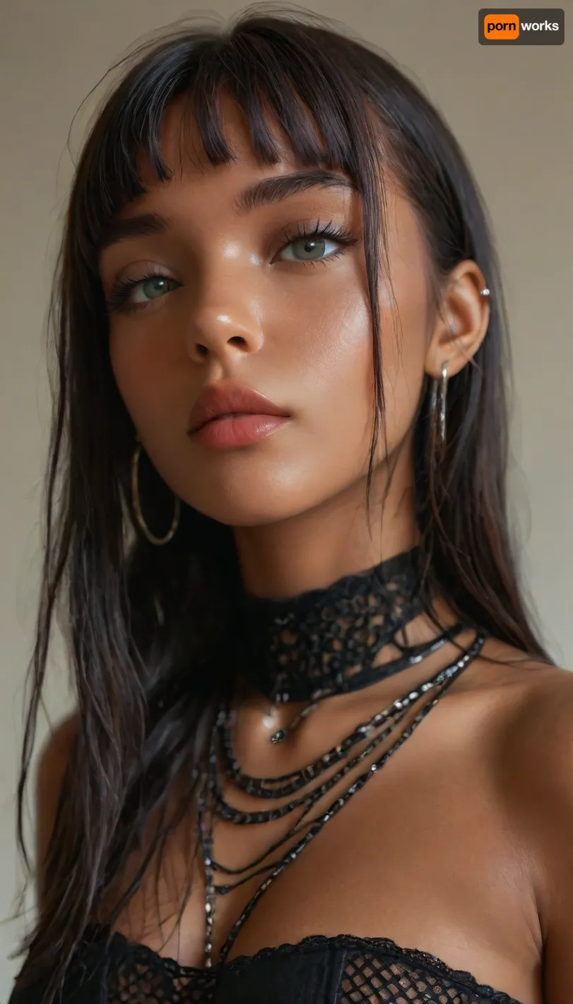 score_9, score_8_up, score_7_up, score_6_up, 1girl, (dark skin:2), goth makeup, black lipstick, ((very long black hair, fringe)), black tube top, black pantyhose, black fishnet, detailxl, igbaddie, <lora:MJ52:.8>, <lora:attractive_notrigger:.8>, <lora:igbaddie-XL:1.3>, 4ng3l, face, <lora:SDXL_BetterFaces-LoRA_v1:.8>