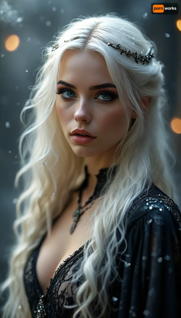 ziprealism, (evil sorceress wearing dark intricate robes, floating flakes of ash, mystical fog, eerie foreboding atmosphere:1.4), (f/2.8 shallow depth of field, creamy bokeh, flattering action pose, medium full shot, layered composition with subtle foreground, focus on eyes:1.4), (stark white hair, thick voluminous hair, intricate elegant hair style:1.4), (catchlights, sharp contrasting limbal rings, large expressive eyes, stunning eyes, long delicate eyelashes, charcoal eyeshadow, perfect eyes, slightly downturned eyes), (full lips, soft lips, moist lips, pouting lips), (porcelain skin, natural skin texture), <lora:MJ52:.8>, but, <lora:BUT_SDXL_SHS:.8>
