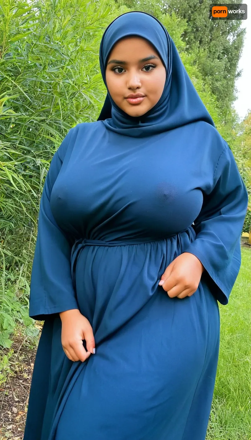 A big-breasted curvaceous, thick and chubby 18 yo. Iraqi girl, beautiful makeup, in a Swedish backyard with overgrown weeds, (cute face, innocent and naive, very youthful sexy shy tween student), ((dark brown skin girl:1)), hijab, thin abaya, stylish Muslim woman clothes, looking scared, closeup, A, teenager, girl, <lora:a teenager girl:1>, dark, skin, <lora:Darker_skin_SDXL:.8>, <lora:306097_training_data:.8>